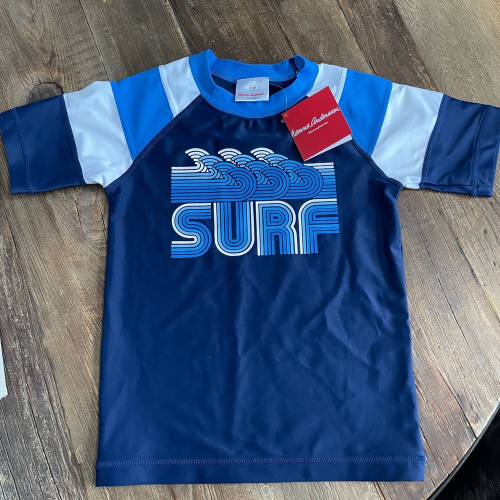 Hanna Andersson boys swim shirt as 120 nwt